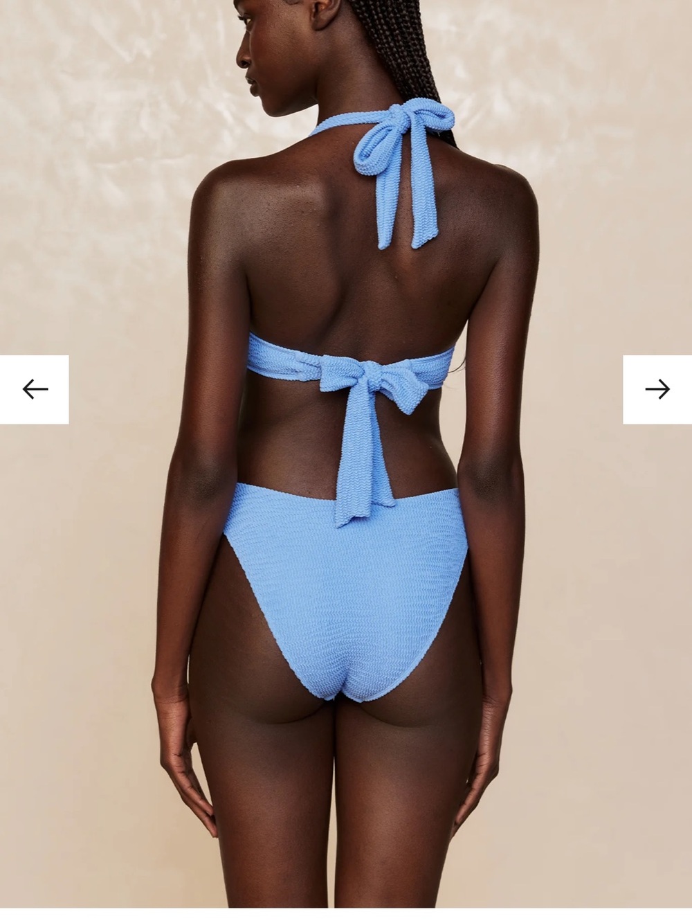 Monday Swimwear Light Blue Textured Triangle Bikini Set 

Azure crinkle - Picture 3 of 3